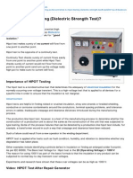 What Is HIPOT Testing Dielectric Strength Test