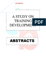 Abstracts - Training and Development