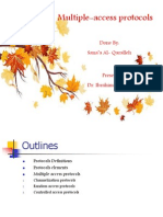 Multiple-Access Protocols: Done By: Sana'a Al-Qaralleh Presented To: Dr. Ibrahim Al-Qatawneh