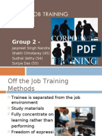 On The Job Training Methods