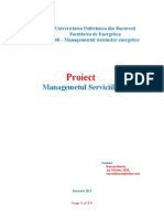 Proiect Managementul Serviciilor