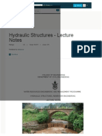 Chapter 1 Hydraulic Structures For Hydraulic Structures - Lecture Notes