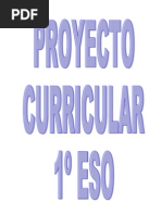 Proyecto Curricular 1º Eso