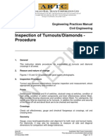 Inspection of Turnouts/Diamonds - Procedure RAP 5134: Engineering Practices Manual Civil Engineering