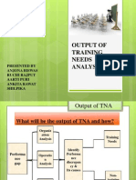 Output of Training Needs Tanalysis