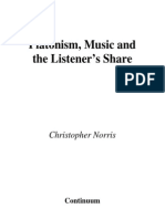 Christopher Norris Platonism, Music and The Listeners Share Continuum Studies in Philosophy 2006