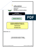 Physical Sciences P1 Memo Eng & Afr Nov 2008