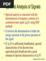 Spectral Analysis of Signals