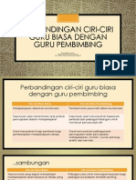 Perbandingan Ciri-Ciri Guru Biasa Dengan Guru Pembimbing