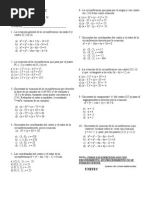 Hoja de Trabajo Mate IV Unidad 7