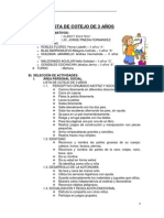 Lista de Cotejo de 3 Años