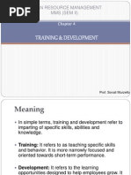 Training & Development: Human Resource Management Mms (Sem Ii)