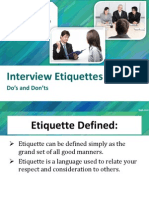 Interview Etiquettes: Do's and Don'ts