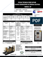 Ficha Tecnica Planta de Emergencia Marca GP Modelo Gp-80