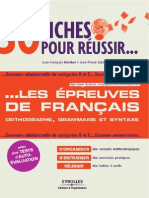 30 Fiches Pour Reussir Les Epreuves de Francais