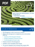 Best Practice Management of Risks in Projects