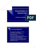 Shareholders & Stakehoders