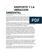 El Transporte y La Contaminacion Ambiental