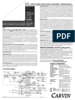 Carvin Engineering Data: C844, C1644 (P), C2444, C3244 4-BUS MIXER