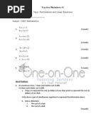 Simultaneous Equation