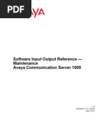 Software Input Output Reference - Maintenance Avaya Communication Server 1000 (NN43001-711 - 05.05)