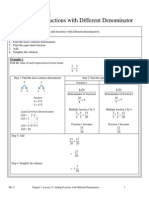 Lesson 12 Adding Fractions Different Denominators