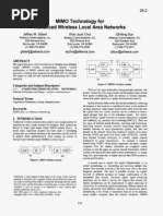 MIMO Technology For Advanced Wireless Local Area Networks