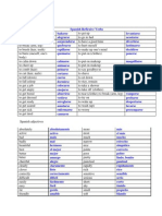 Spanish Grammar PREPOSITIONS, SPORTS Adjectives Irregular Verbs, Etc