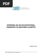 Working As An Occupational Therapist in Another Country 2013