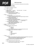 Sophomore English Sem1 Notes