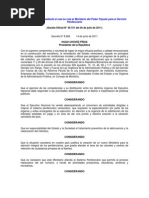 Venezuela. Decreto - 8.266 - Mediante El Cual Se Crea El Ministerio Del Poder Popular para El Servicio Penitenciario