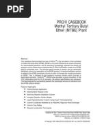 Pro/Ii Casebook Methyl Tertiary Butyl Ether (MTBE) Plant