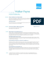 Résumé - Mary Walker Payne