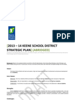 (Abridged) : 2013 - 14 Keene School District Strategic Plan