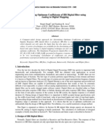 Determining Optimum Coefficients of IIR Digital Filter Using Analog To Digital Mapping