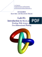 Introduction To: Working With Arrays, and Two-Dimensional Plotting