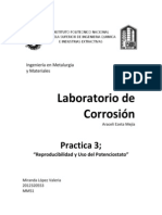 Lab. Corrosión, Reproducibilidad y Uso Del Potenciostato