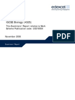 Edexcel IGCSE IGCSE Biology (4325) : This Examiners' Report Relates To Mark Scheme Publication Code: UG018554