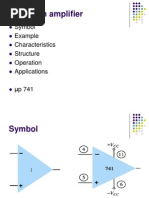 Operation amplifier: Symbol Example Characteristics Structure Operation Applications μp 741