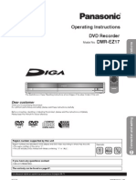 Operating Instructions DVD Recorder Model No. DMR-EZ17