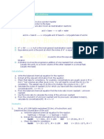 Acid - Base Titration Calculation