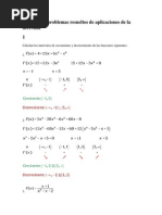 Ejercicios y Problemas Resueltos de Aplicaciones de La Derivada