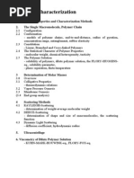 Polymer - Characterisation 1