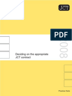 Deciding On The Appropriate JCT Contract February 2008