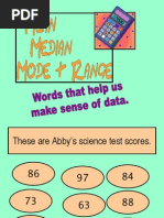 Mean Median Mode