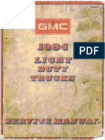 1984 GMC Light Duty Trucks Service Manual