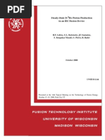 Steady-State D-He Proton Production in An IEC Fusion Device