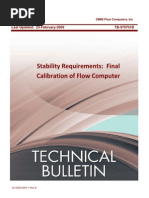 Stability Requirements: Final Calibration of Flow Computer: Last Updated: 23-February-2009 TB-970701B