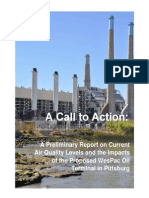 Pittsburg Air Samples Report A Call To Action: A Preliminary Report On Current Air Quality Levels and The Impacts of The Proposed WesPac Oil Terminal in Pittsburg, CA