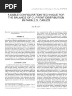 A Cable Configuration Technique For The Balance of Current Distribution in Parallel Cables PDF